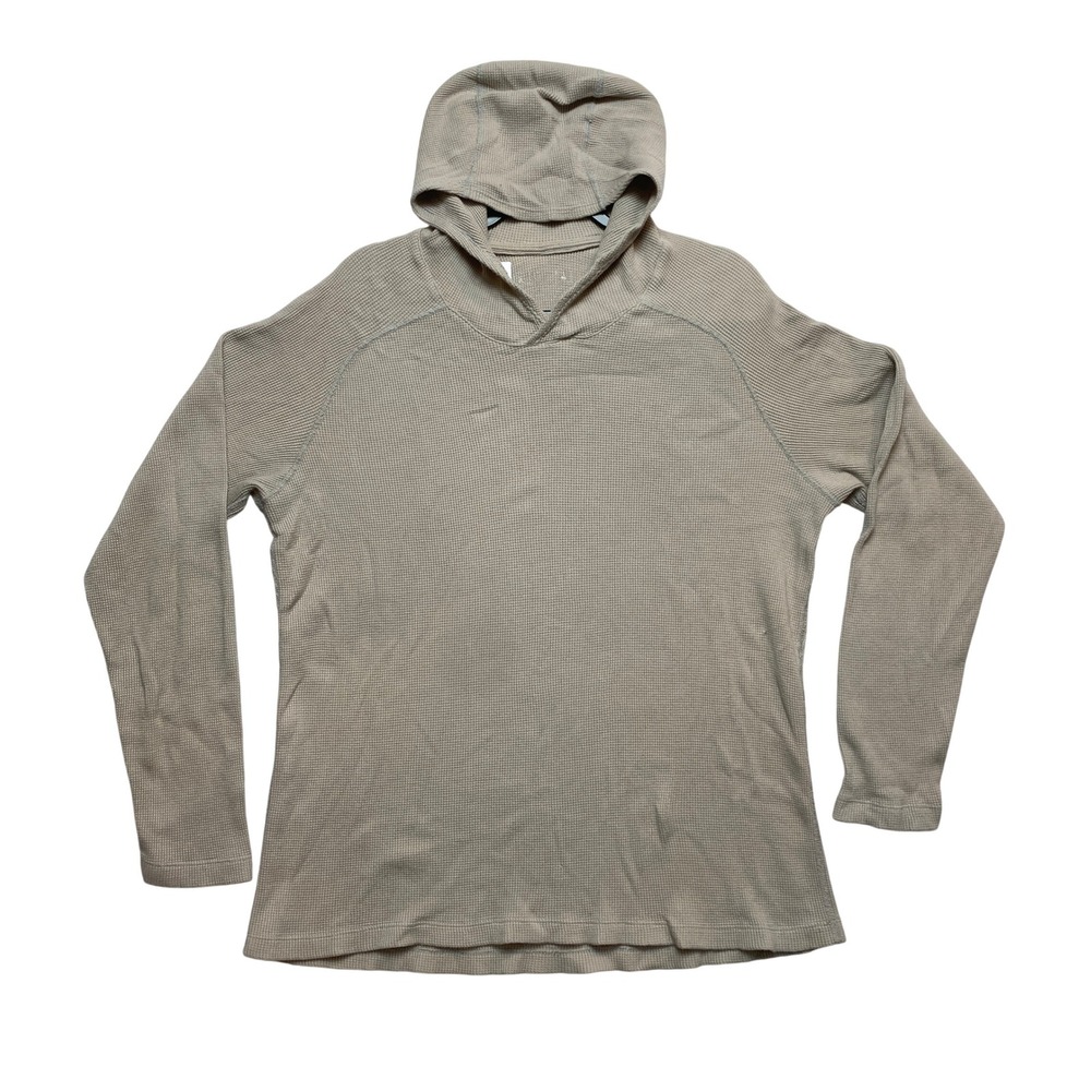 Triple Aught Design Hoodie Mens Large Tan Waffle Knit TAD Stratum Military